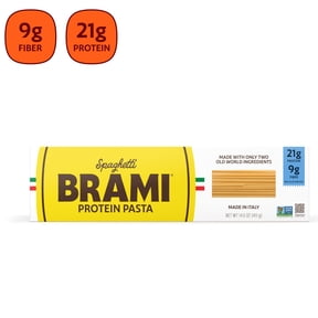 Brami Spaghetti High Protein Pasta, 21g Protein, High Fiber, Shelf-Stable Noodles, 14.5 oz Box