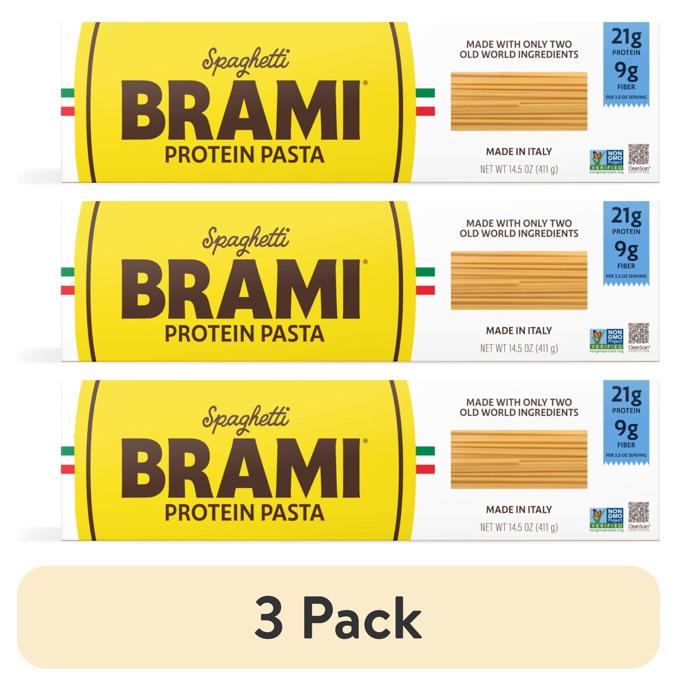 (3 pack) Brami Spaghetti High Protein Pasta, 21g Protein, High Fiber ...