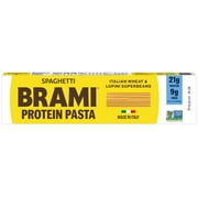 Brami Spaghetti Italian Protein Pasta, Lower Carb, High Fiber, Made in Italy, Non-GMO, Fortified with Heart Healthy Lupini Beans, Shelf-Stable, 14.5 oz Box