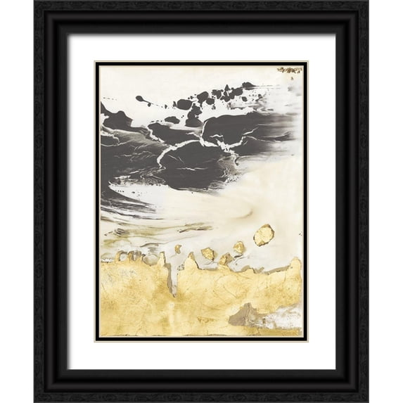 Bramma, Lila 12x14 Black Ornate Wood Framed with Double Matting Museum Art Print Titled - Presence of Life I