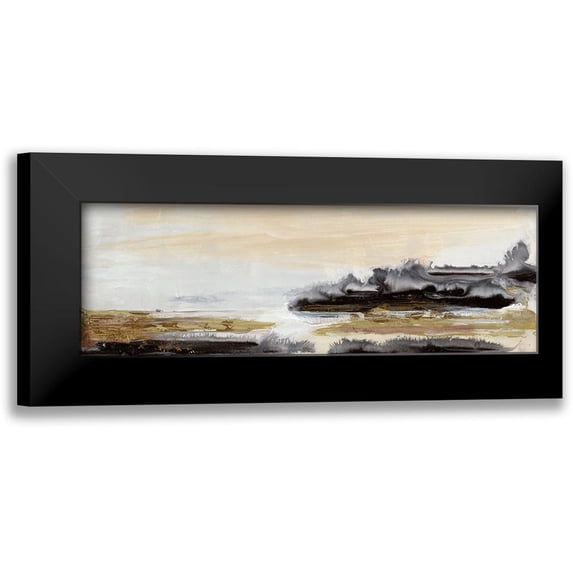 Bramma, Lila 14x7 Black Modern Framed Museum Art Print Titled - Silencio I