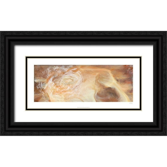 Bramma, Lila 14x8 Black Ornate Wood Framed with Double Matting Museum Art Print Titled - Travel in Light VI