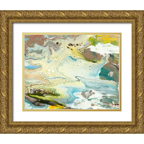 Bramma, Lila 18x15 Gold Ornate Wood Framed with Double Matting Museum Art Print Titled - Color of Life III