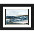 thumbnail image 1 of Bramma, Lila 24x17 Black Ornate Wood Framed with Double Matting Museum Art Print Titled - Ocean Blues I, 1 of 4