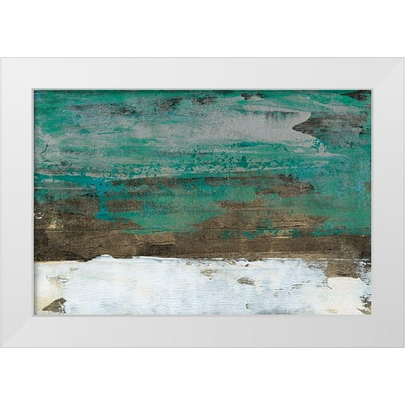 Bramma, Lila 24x17 White Modern Wood Framed Museum Art Print Titled - Patina Shimmer I