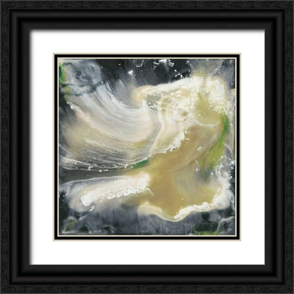 Bramma, Lila 26x26 Black Ornate Wood Framed with Double Matting Museum Art Print Titled - Ascension Abstract II