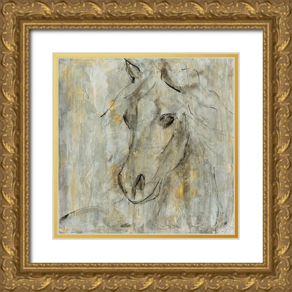 Bramma, Lila 26x26 Gold Ornate Wood Framed with Double Matting Museum Art Print Titled - Being One With I