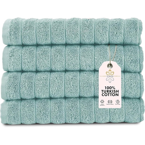 Brampton 4-Piece Premium Turkish Cotton Bath Towels, 27"x54" | Ultra-Soft, Absorbent Spa & Hotel Towels