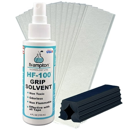 Brampton Complete Golf Grip Kit for Golf Club Regripping (2"x9" Golf Grip Tape Strips) - Makes Golf Grip Repair Safe and Easy - Non-Toxic, Non-Flammable, and Odorless Golf Grip Solvent