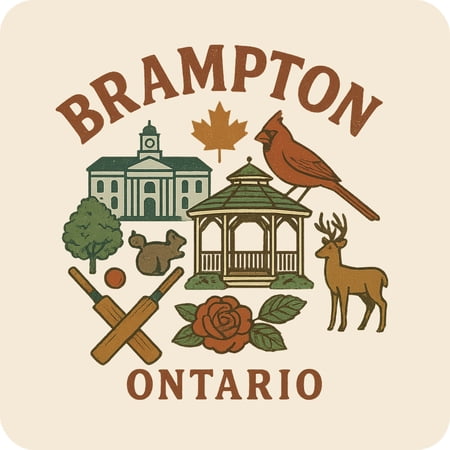 Brampton Ontario Keepsakes Souvenir Vinyl Sticker – Destination Travel Keepsake Collectible (3-Inches Wide)