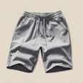 thumbnail image 1 of Bramtres Clearance Sale Mens Shorts,Mens Shorts Casual,Summer Fashion Trend Casual Comfortable Solid Mesh Men'S Shorts,Workout Shorts,Mens Pants Grey XL, 1 of 9
