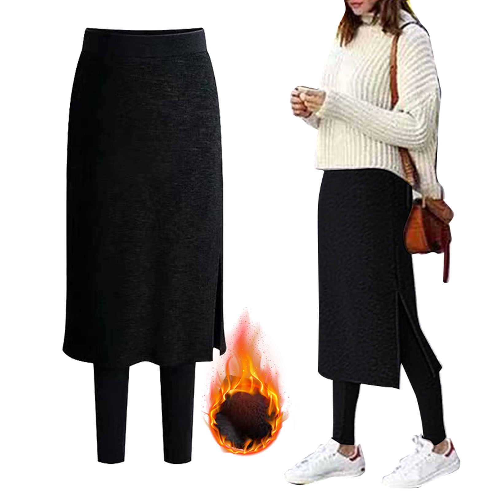 Bramtres Clearance Sale Plus Size Pants,Leggings for Women,Skirted