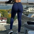 thumbnail image 1 of Bramtres Leggings for Women Jeggings for Women Women's Fashion Casual Slim Trousers High Waist Denim Casual Jeans Stretch Trousers Pants Jeans for Women Lounge Pants Women Dark Blue L, 1 of 6