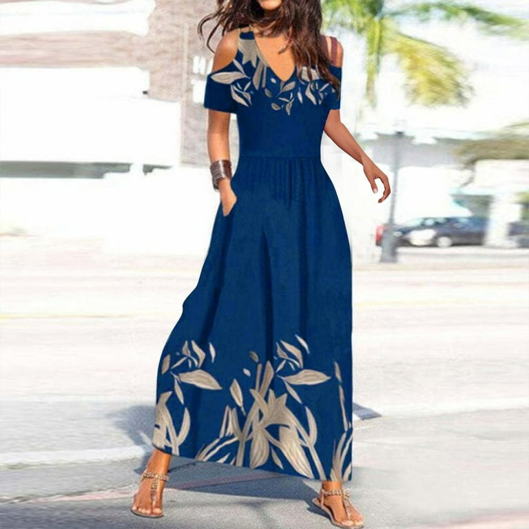 Small Floral Sling Long Dress Small Floral Sling Long Dress