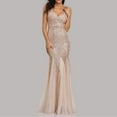 thumbnail image 1 of Bramtres Prom Dresses 2024,Maxi Dresses,Womens Sequin Double V Neck Lace Embroidered Bodycon Evening Dress For Women,Graduation Dress,Plus Size Dress,Homecoming Dresses,Gold Dress,XL, 1 of 9