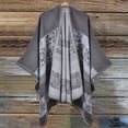 thumbnail image 1 of Bramtres Scarf for Women,Shawl Wraps Women's Travel Plaid Shawl Wraps Open Front Poncho Cape Warm Oversized Sweaters Casual Cardigan Shawls For Fall Winter Ponchos Grey, 1 of 4
