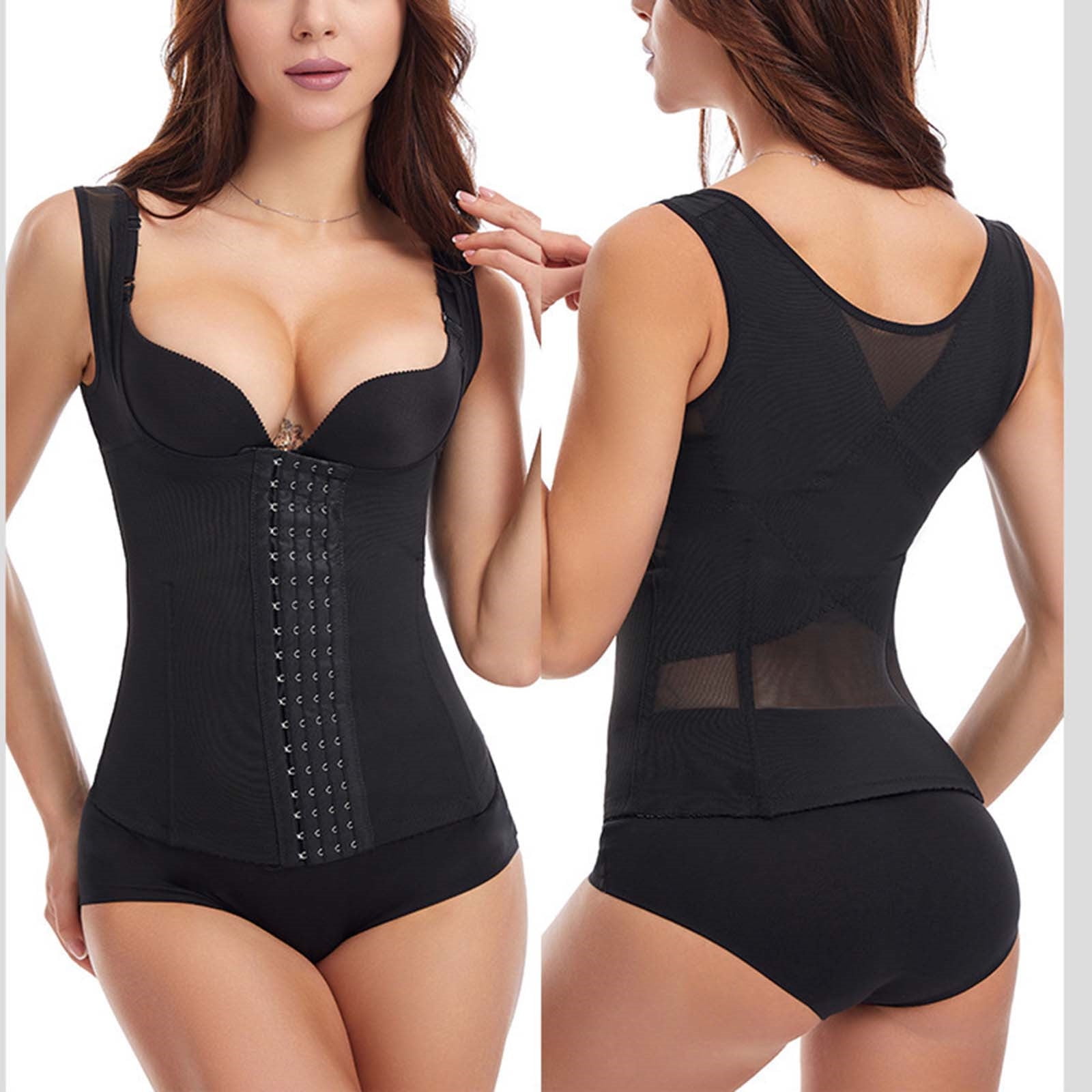Bramtres Shapewear Tummy Control Shapermint Women Slimming Tummy Tank Top Waist Trainer Shaper Corset Underbust Cincher Bodysuit Shapewear Vest Shapewear Corset Tops Tummy Control Shapewear Black XXL ...