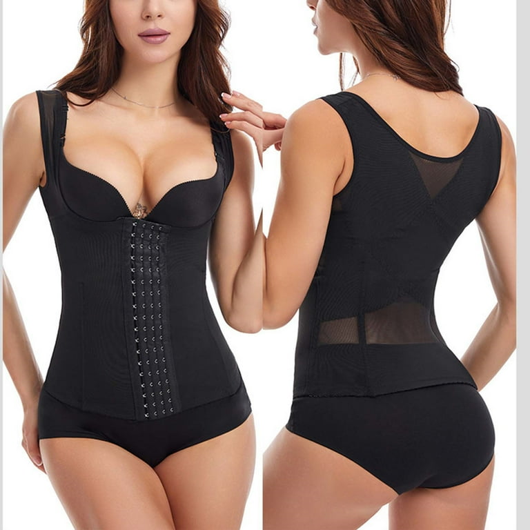 Bramtres Shapewear Tummy Control Shapermint Women Slimming Tummy Tank Top Waist Trainer Shaper Corset Underbust Cincher Bodysuit Shapewear Vest Shapewear Corset Tops Tummy Control Shapewear Black XXL ...