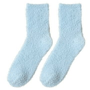 Bramtres Socks for Women,Crew Socks Fuzzy Socks For Women Soft Fluffy Winter Cozy Slipper Socks Cute Plush Warm Home Sleep Socks For Christmas Valentine's Day Gifts 2 Pairs Ankle Socks,No Show Socks