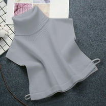 Bramtres Vest for Women Crop Tops Fake Turtleneck Detachable Collars Set Half Top Mock Blouse Collar Tank Tops Trendy Tops Turtle Necks Tops Grey One Size