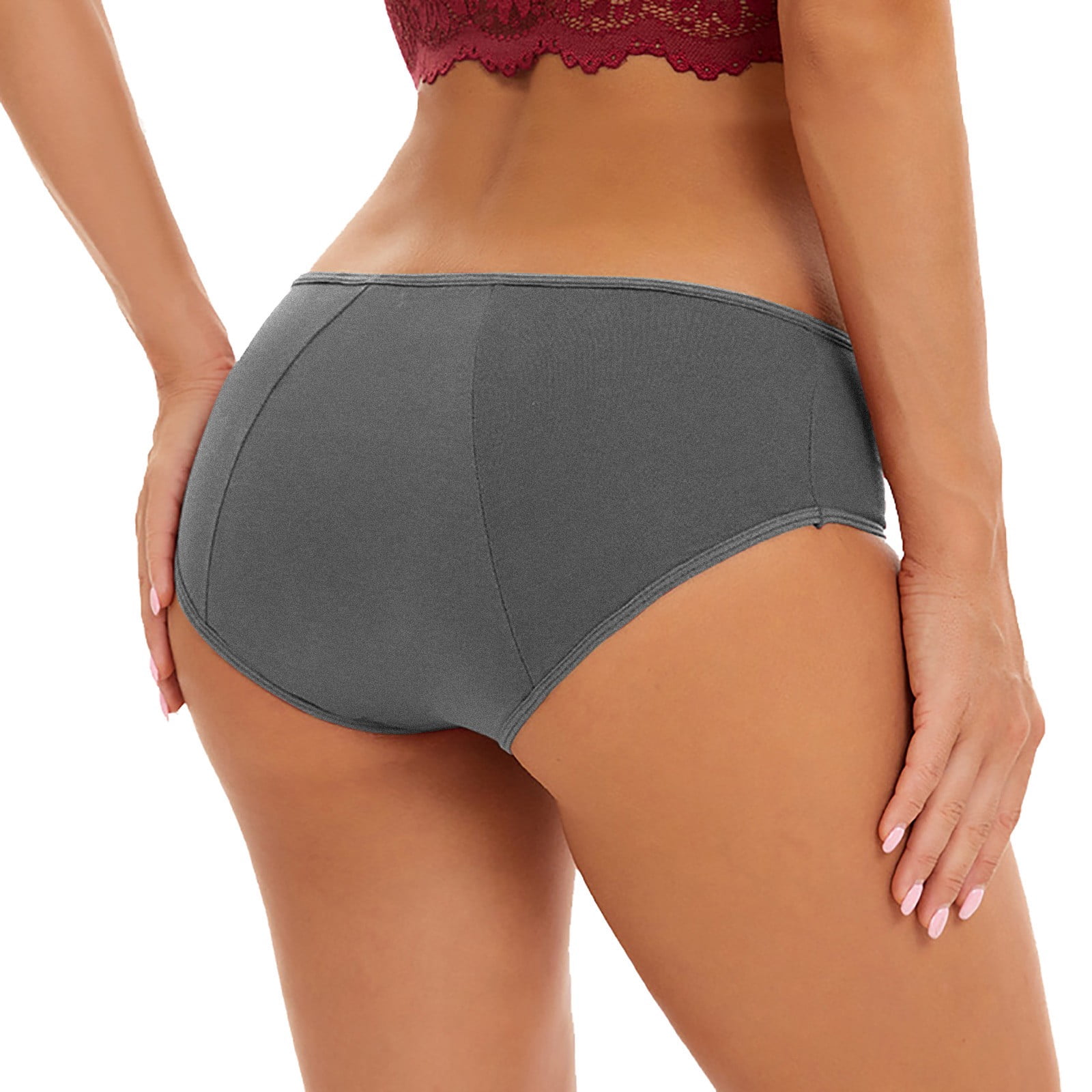 Bramtres Womens Underwear Period Underwear Women'S Solid Color Large