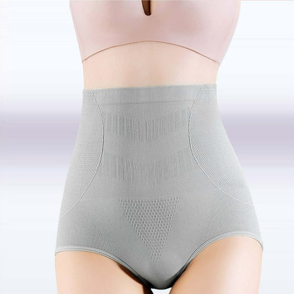 Bramtres Womens Underwear Seamless Underwear Women High Waisted Cotton Seamless Hip Lift Underwear Tummy Control Briefs Panties for Women High Waisted Underwear Compression Underwear Grey XXL