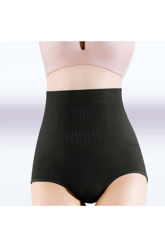 Womens Underwear Seamless Underwear Women High Waisted Cotton Seamless Hip Lift Underwear Tummy Control Briefs Panties for Women High Waisted Underwear Compression Underwear Black XL