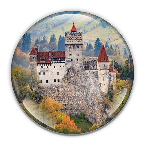 Bran Castle Romania Paperweight in Gift Box, 3 Inch Crystal Dome, Perfect for House Warming Gift