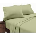 thumbnail image 1 of Branch 1800 Series Egyptian Comfort Embroidered 4 Piece Sheet Set (Queen, Sage), 1 of 4