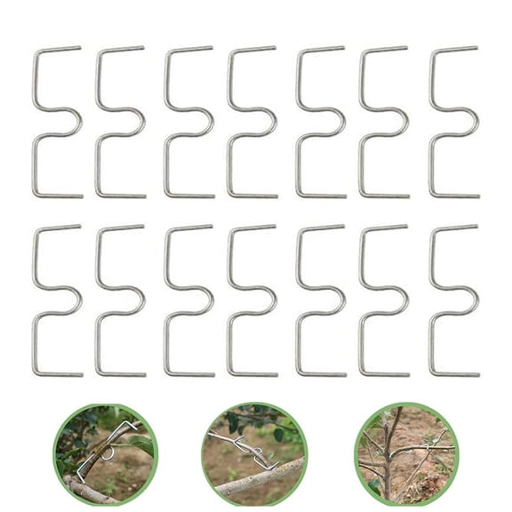 Branch Bender, Metal Tree Spreader, M-Shape Branch Training Tool for Orchard Fruit Tree Pruning Landscape Shaping and Daily Gardening Use, Silver Tone Yard Accessory