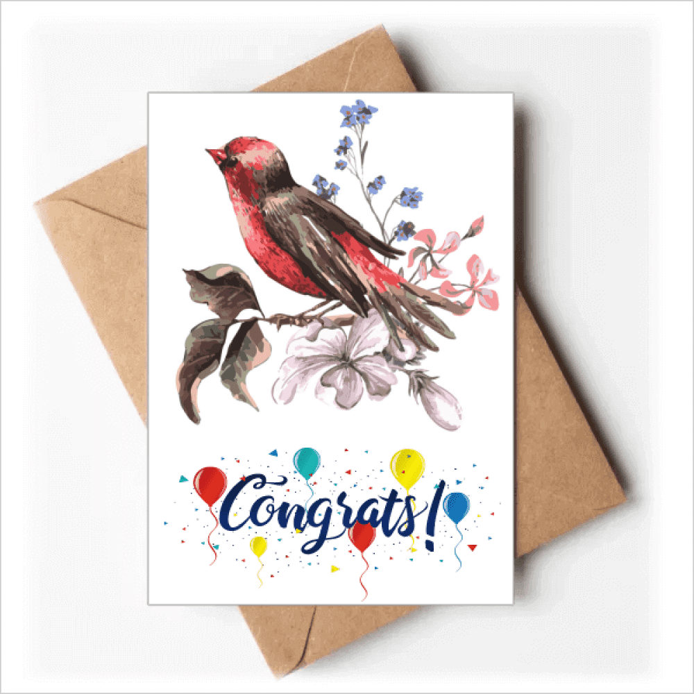 Branch Birds Flower Art Deco Fashion Wedding Cards Congratulations