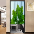 Branch Leaves Autumn Door Curtains No Punching Short Noren Dust Proof