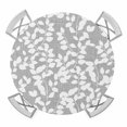 thumbnail image 1 of Branch Leaves Elastic Fitted Round Table Cover Plant Grey White Waterproof Outdoor Tablecloth for Holiday Party, Picnic, Patio & Dining Fits Tables Up to 45"-54", 1 of 8
