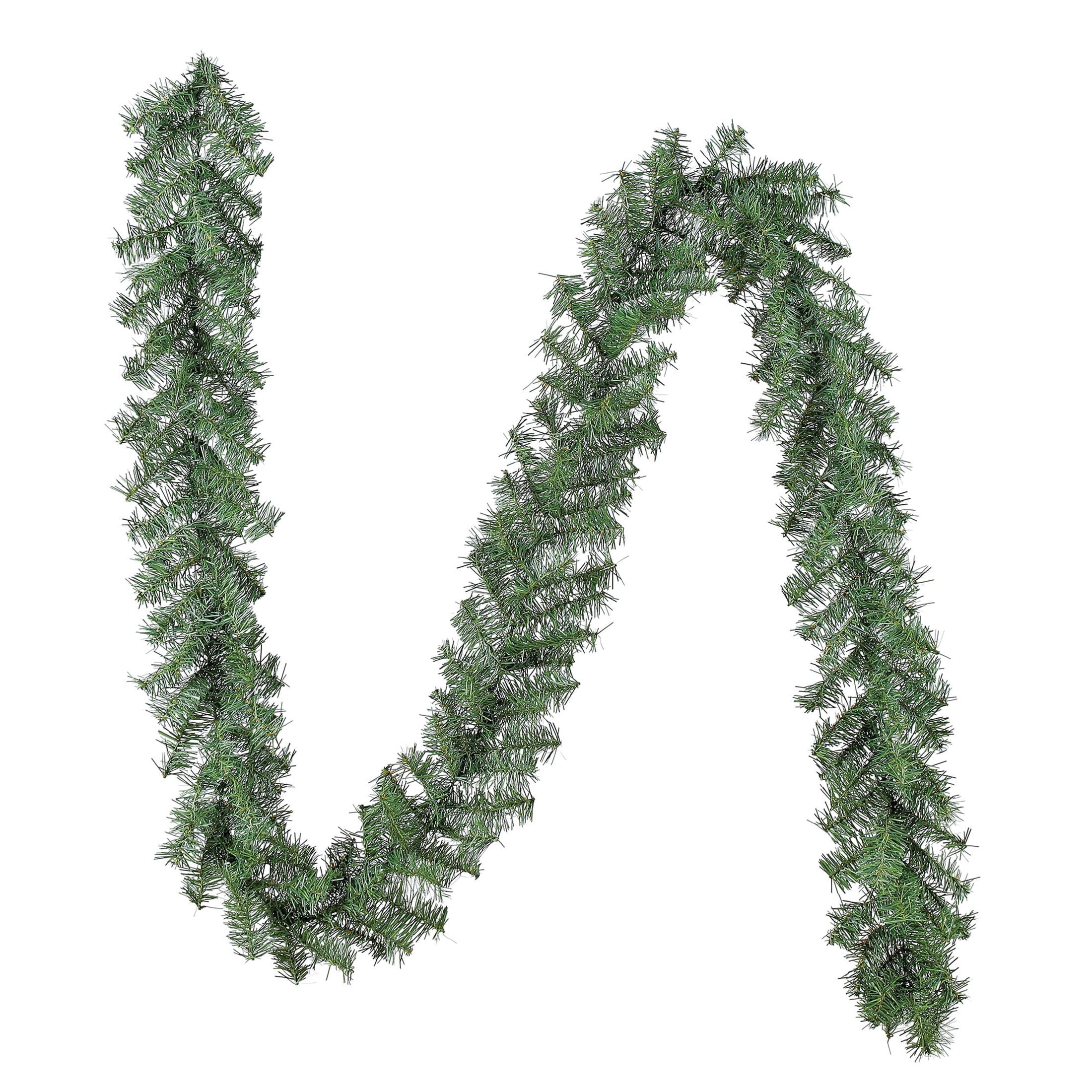 Evergreen Branch Unlit Artificial Christmas Garland, Green, 9', by Holiday Time