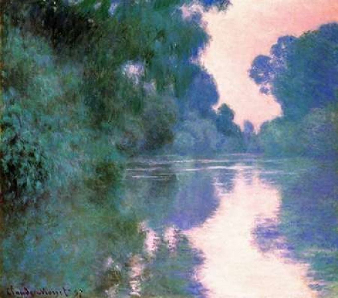 Branch Of The Seine Near Giverny 2 1897 Canvas Art - Claude Monet (24 x 24)