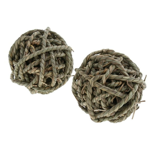 Branch Rattan Ball Chew Small Animals Rabbits Chinchillas Pet Rats 2Pcs AN-02