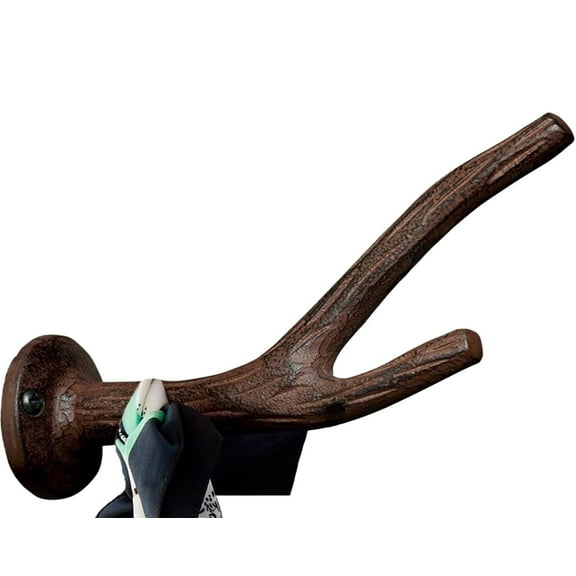 Comfify Cast Iron Branch Wall Hook, Rustic Decorative Coat and Towel Hook with Mounting Hardware, 5.5 inch