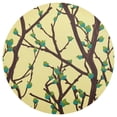 thumbnail image 1 of Branch with Leaves 15.4in Diameter PVC Plate Mat, Heat-Resistant and Cuttable, Kitchen Decor, 1 of 7