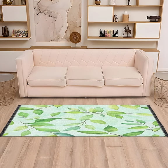 Branch with New Leaves 72x23.5" Bedroom Runner Rug, Durable and Non-Slip for Hallways and Living Rooms