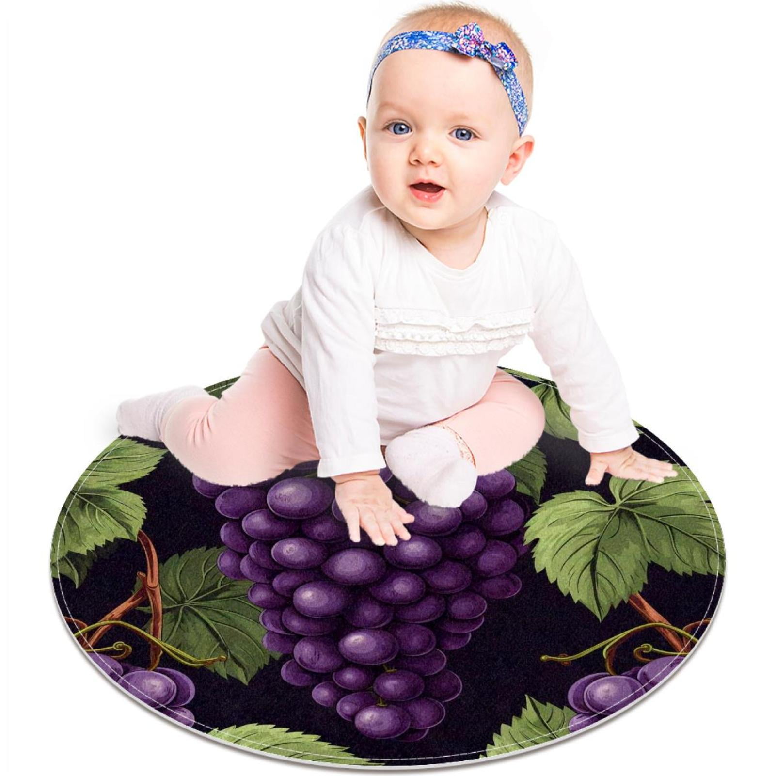 Branches of Grapes Fruits Prints Small Area Rugs Bathroom Rugs, Non ...