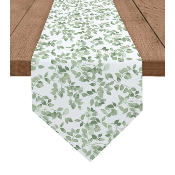 Branches Leaves Gradient Table Runner Christmas Kitchen Dining Decor Table Runner Wedding Decor Tablecloth