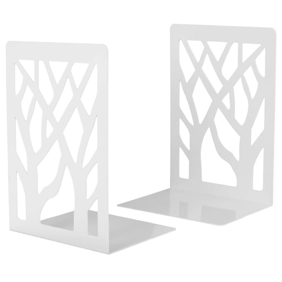 Branches Metal Retro Bookends, Pair of Heavy Duty Tree Shadow Design Bookend for Books, Decorative Book Stopper and Shelf Organizer for Home Office, Study, Living Room