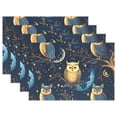 thumbnail image 1 of Branches and Owls 12×18 inch Placemats Heat Resistant Washable Foldable Rectangular Placemats Set Decoration Indoor Outdoor for Kitchen Dining Table 6PCs, 1 of 8