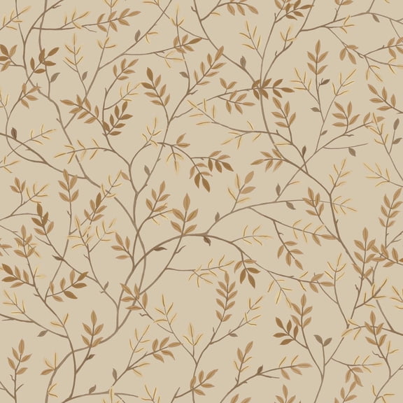 Tempaper Branches Taupe Removable Peel and Stick Wallpaper, 20.5" X 16.5'