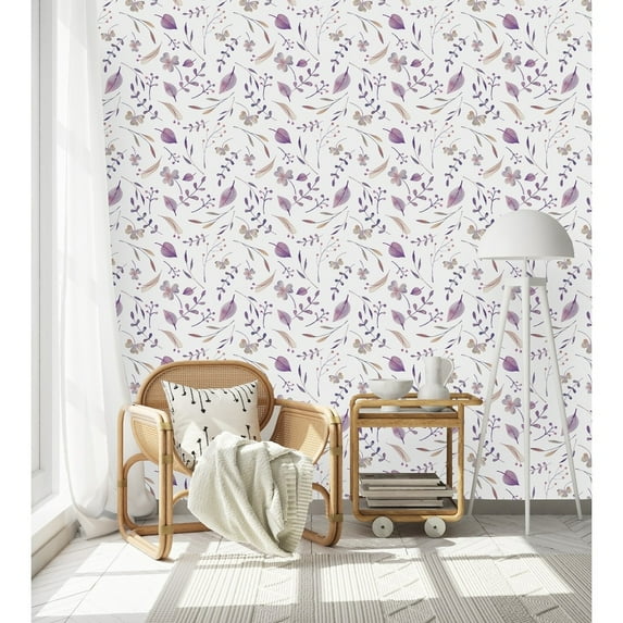 Branches and Leaves Wallpaper Peel-and-Stick - 25"W x 125"H