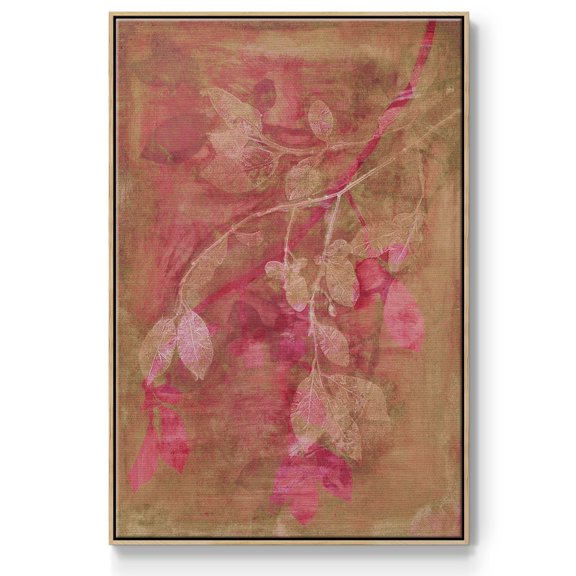 Branching Out IV Framed Premium Gallery Wrapped Canvas - Ready to Hang - 17 x 25 - Natural Wood Floating Frame