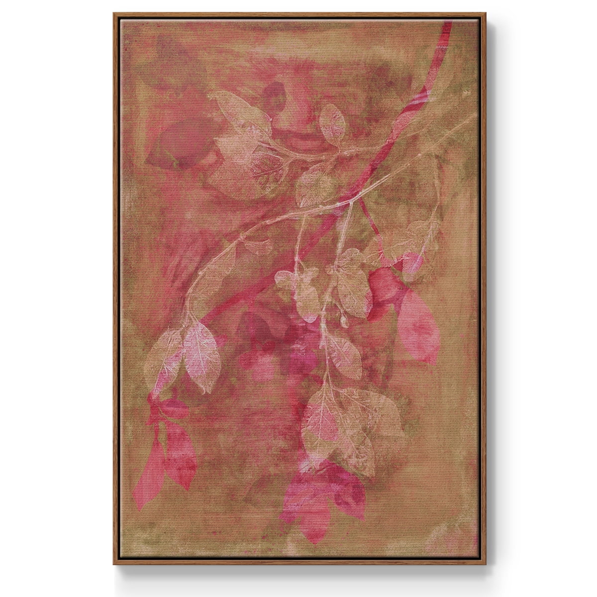 Branching Out IV Framed Premium Gallery Wrapped Canvas - Ready to Hang - 25 x 37 - Walnut Floating Frame