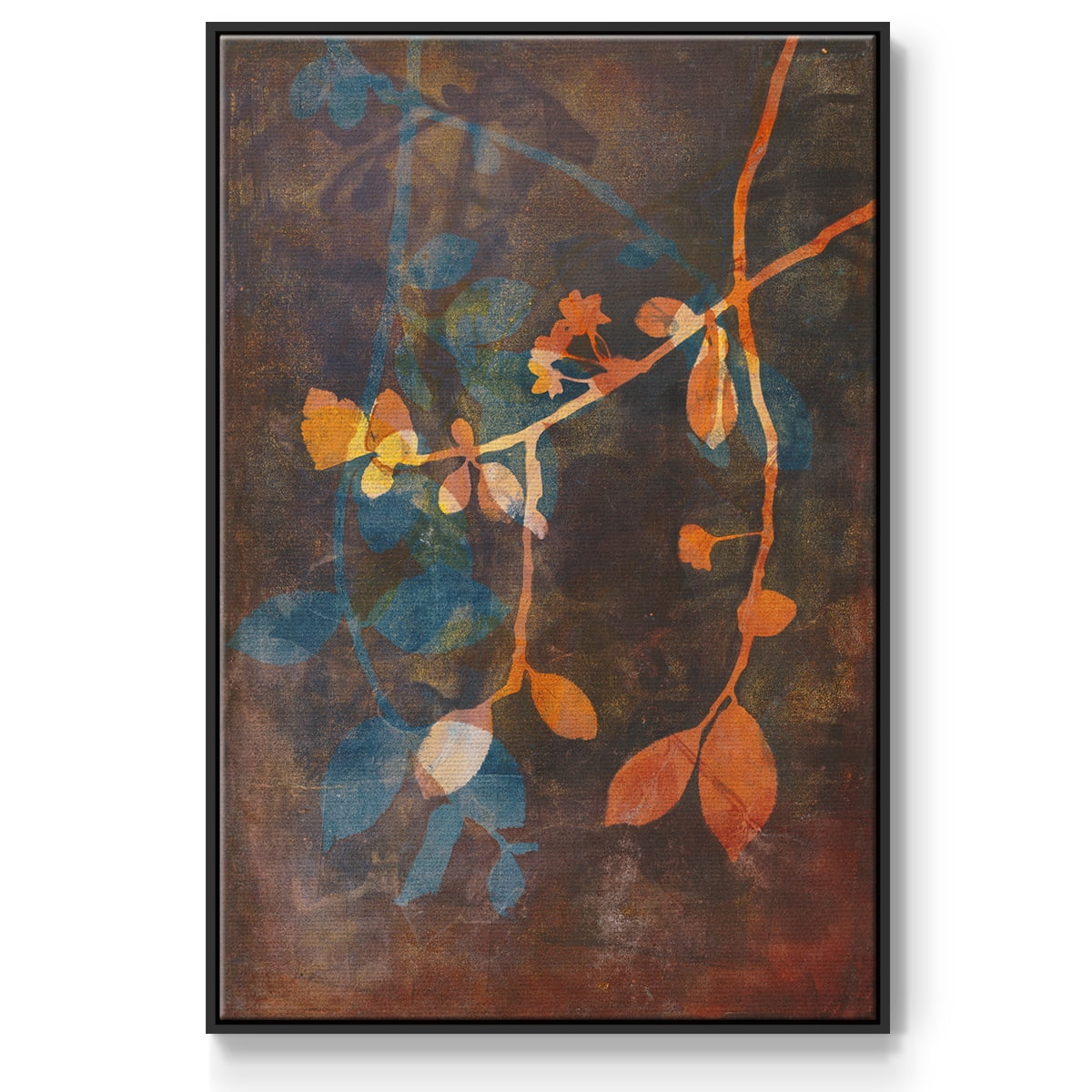 Branching Out V Framed Premium Gallery Wrapped Canvas - Ready to Hang - 27 x 41 - Black Floating Frame