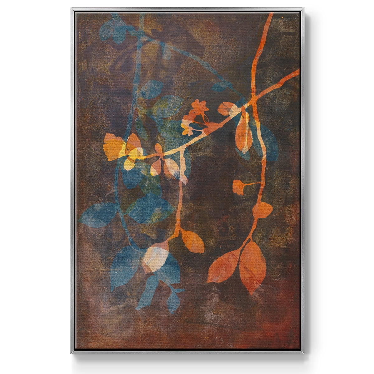 Branching Out V Framed Premium Gallery Wrapped Canvas - Ready to Hang - 27 x 41 - Silver Floating Frame