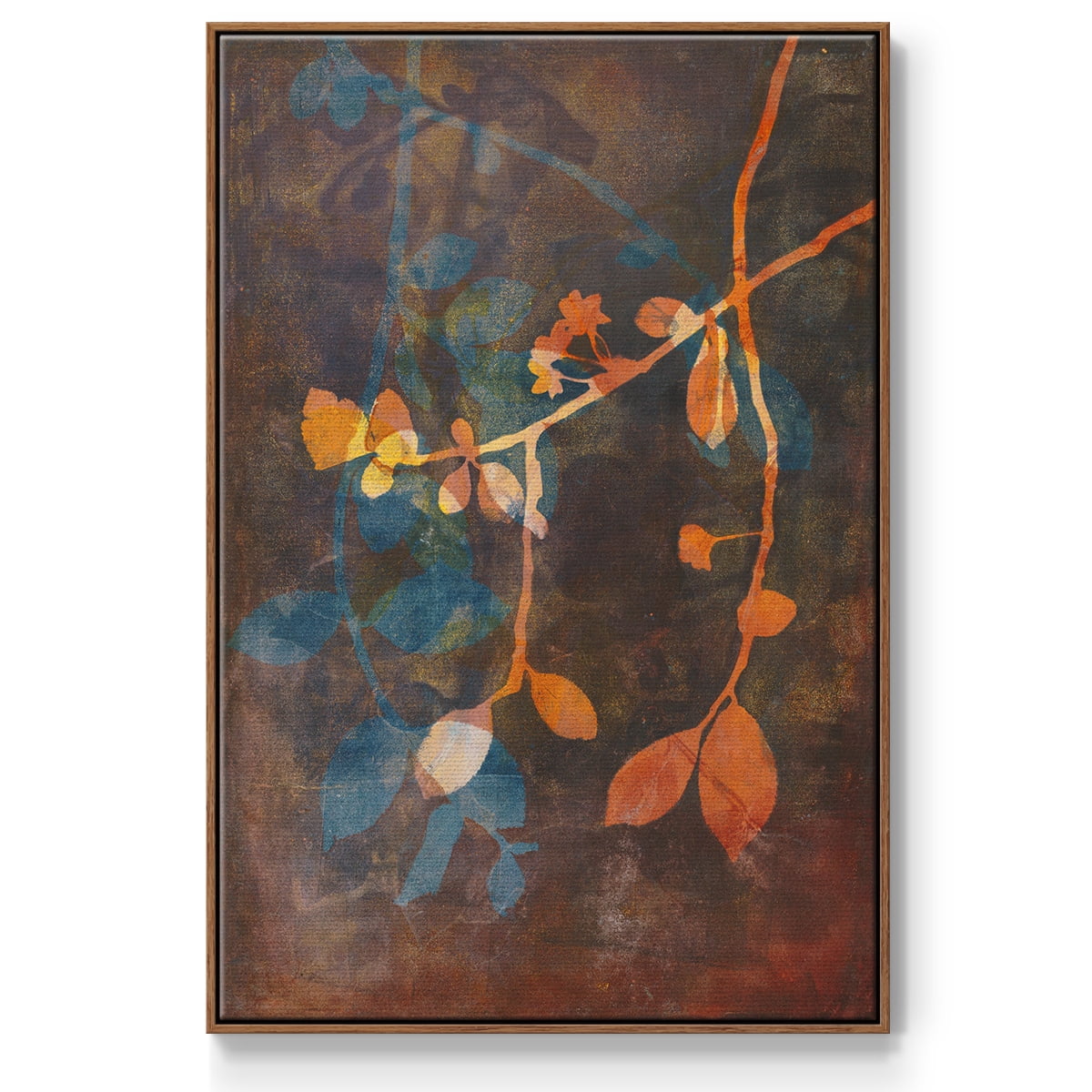 Branching Out V Framed Premium Gallery Wrapped Canvas - Ready to Hang - 27 x 41 - Walnut Floating Frame